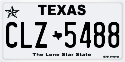 TX license plate CLZ5488