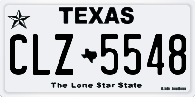 TX license plate CLZ5548