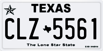 TX license plate CLZ5561