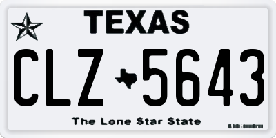 TX license plate CLZ5643
