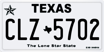TX license plate CLZ5702