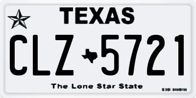 TX license plate CLZ5721