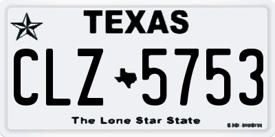 TX license plate CLZ5753