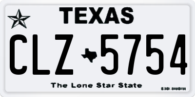 TX license plate CLZ5754
