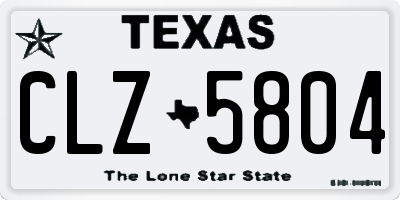 TX license plate CLZ5804