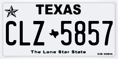 TX license plate CLZ5857