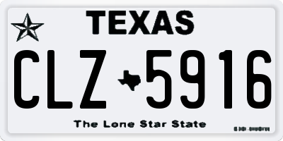 TX license plate CLZ5916