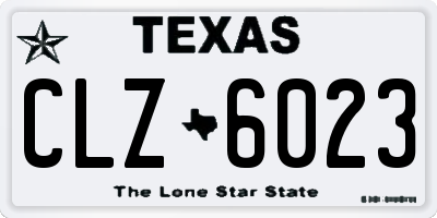TX license plate CLZ6023