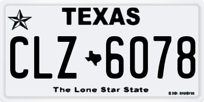 TX license plate CLZ6078