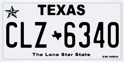 TX license plate CLZ6340