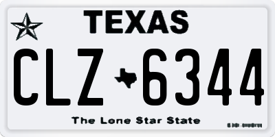 TX license plate CLZ6344