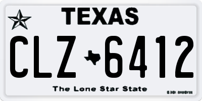 TX license plate CLZ6412