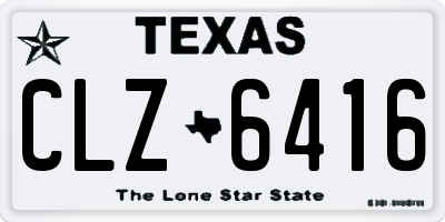 TX license plate CLZ6416