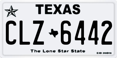 TX license plate CLZ6442