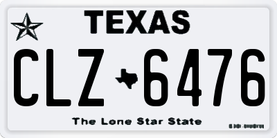 TX license plate CLZ6476