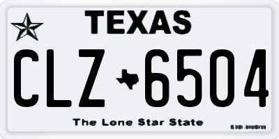 TX license plate CLZ6504