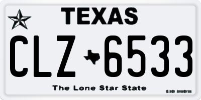 TX license plate CLZ6533