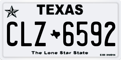 TX license plate CLZ6592