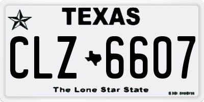 TX license plate CLZ6607