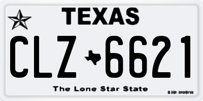 TX license plate CLZ6621