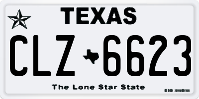 TX license plate CLZ6623