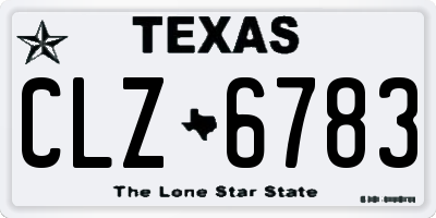 TX license plate CLZ6783