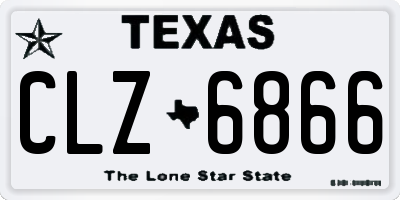 TX license plate CLZ6866