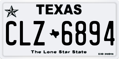 TX license plate CLZ6894