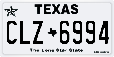 TX license plate CLZ6994
