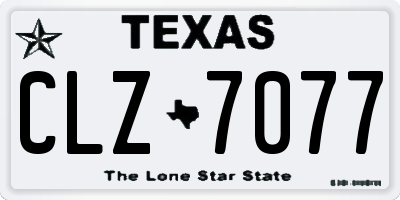TX license plate CLZ7077