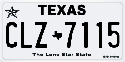 TX license plate CLZ7115