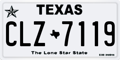 TX license plate CLZ7119