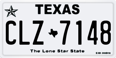 TX license plate CLZ7148