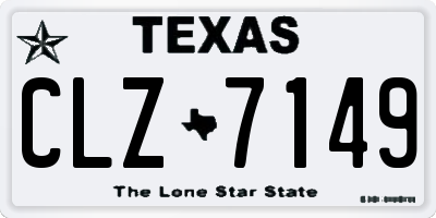 TX license plate CLZ7149