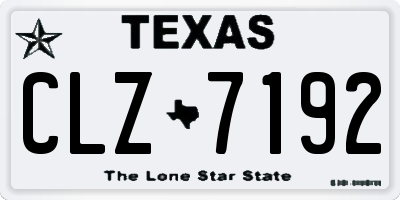 TX license plate CLZ7192