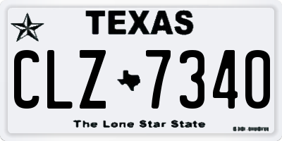 TX license plate CLZ7340