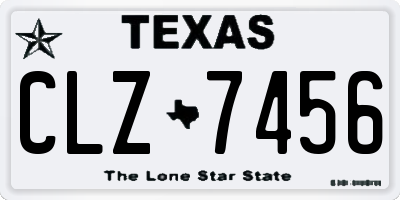TX license plate CLZ7456