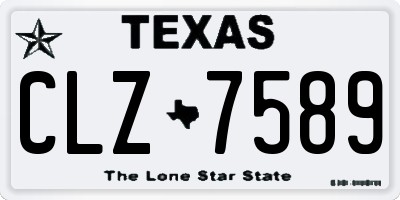 TX license plate CLZ7589