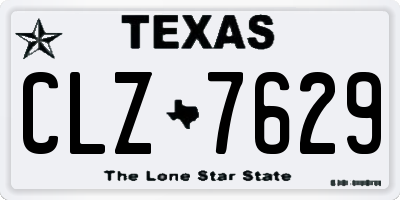 TX license plate CLZ7629