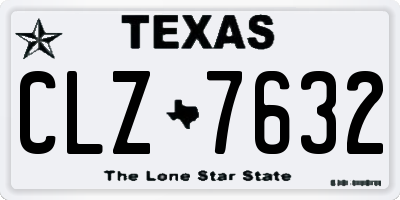 TX license plate CLZ7632