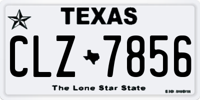 TX license plate CLZ7856