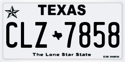 TX license plate CLZ7858