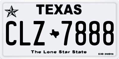 TX license plate CLZ7888