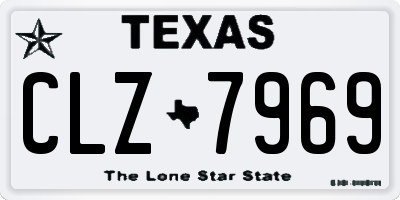 TX license plate CLZ7969