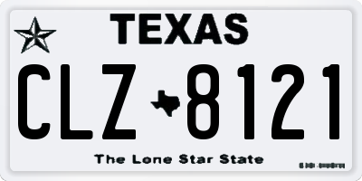 TX license plate CLZ8121