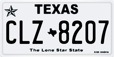 TX license plate CLZ8207