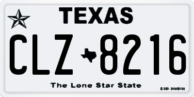 TX license plate CLZ8216
