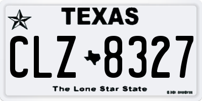 TX license plate CLZ8327