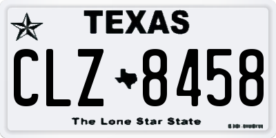 TX license plate CLZ8458