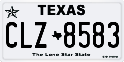 TX license plate CLZ8583